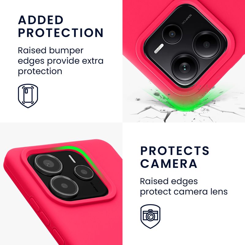 Laptop, Telefoane si Tablete - Telefoane mobile si accesorii - Accesorii Telefoane - Huse telefoane - Husa Kwmobile pentru Xiaomi Redmi Note 14 5G, incarcare wireless, silicon, roz - Infinity.ro