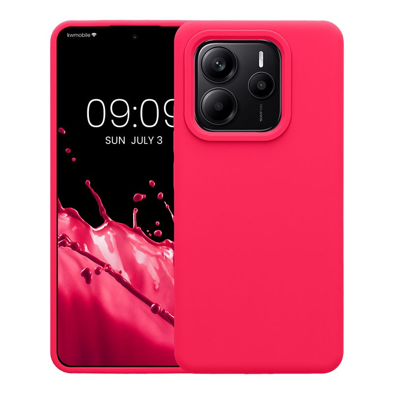 Laptop, Telefoane si Tablete - Telefoane mobile si accesorii - Accesorii Telefoane - Huse telefoane - Husa Kwmobile pentru Xiaomi Redmi Note 14 5G, incarcare wireless, silicon, roz - Infinity.ro