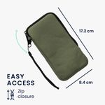 Laptop, Telefoane si Tablete - Telefoane mobile si accesorii - Accesorii Telefoane - Huse telefoane - Husa tip holster Kwmobile, protectie la zgarieturi, panza, microfibra, verde - Infinity.ro