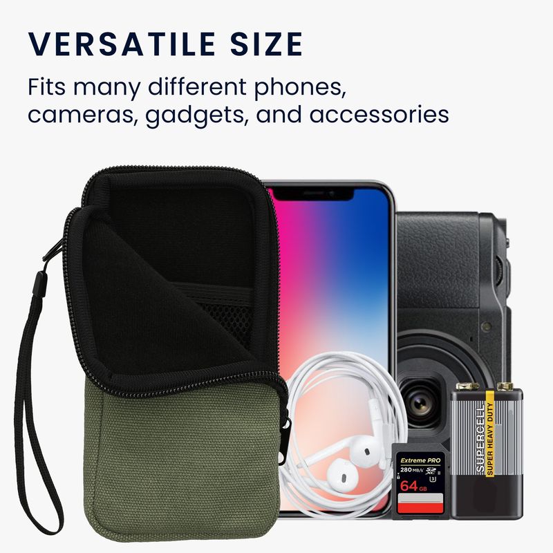Laptop, Telefoane si Tablete - Telefoane mobile si accesorii - Accesorii Telefoane - Huse telefoane - Husa tip holster Kwmobile, protectie la zgarieturi, panza, microfibra, verde - Infinity.ro