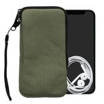 Laptop, Telefoane si Tablete - Telefoane mobile si accesorii - Accesorii Telefoane - Huse telefoane - Husa tip holster Kwmobile, protectie la zgarieturi, panza, microfibra, verde - Infinity.ro