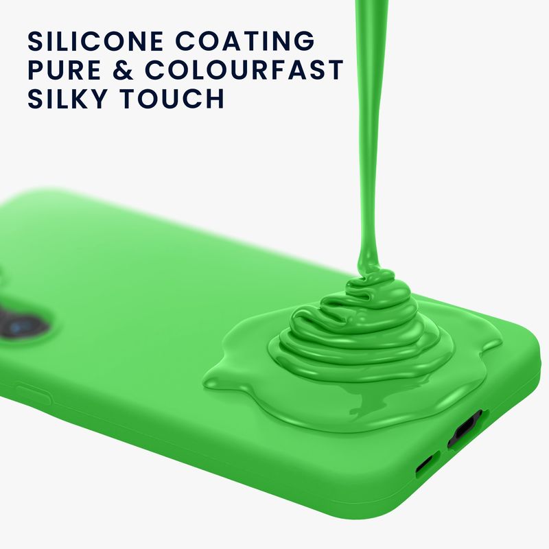 Laptop, Telefoane si Tablete - Telefoane mobile si accesorii - Accesorii Telefoane - Huse telefoane - Husa Kwmobile pentru Samsung Galaxy S24 FE, incarcare wireless, silicon, verde lime - Infinity.ro