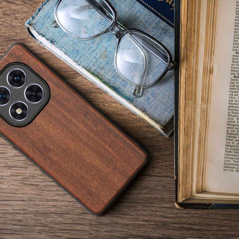 Laptop, Telefoane si Tablete - Telefoane mobile si accesorii - Accesorii Telefoane - Huse telefoane - Husa tip bumper Kwmobile pentru Xiaomi Redmi Note 14 Pro 5G/Poco X7, anti-alunecare, lemn, TPU, maro vintage - Infinity.ro