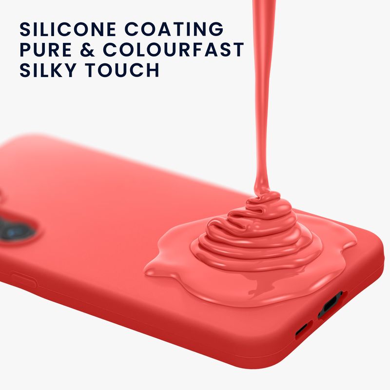 Laptop, Telefoane si Tablete - Telefoane mobile si accesorii - Accesorii Telefoane - Huse telefoane - Husa Kwmobile pentru Samsung Galaxy S24 FE, incarcare wireless, silicon, coral neon - Infinity.ro