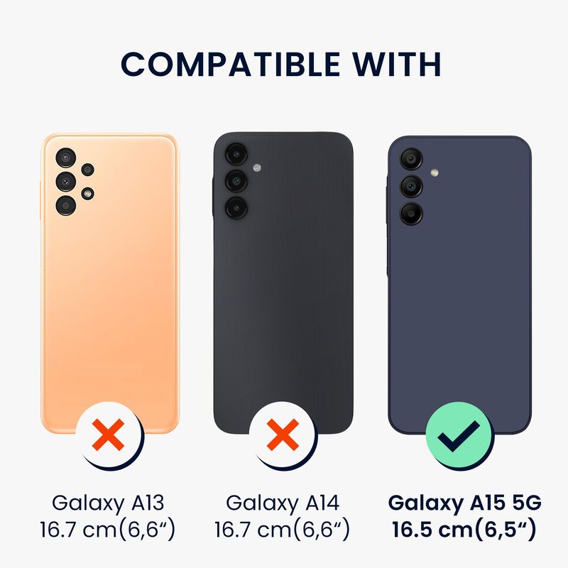 Laptop, Telefoane si Tablete - Telefoane mobile si accesorii - Accesorii Telefoane - Huse telefoane - Husa tip portofel Kwmobile pentru Samsung Galaxy A15 5G, inchidere magnetica, piele ecologica, negru - Infinity.ro