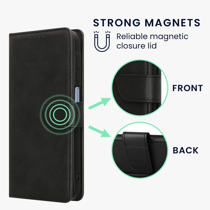 Laptop, Telefoane si Tablete - Telefoane mobile si accesorii - Accesorii Telefoane - Huse telefoane - Husa tip portofel Kwmobile pentru Samsung Galaxy A15 5G, inchidere magnetica, piele ecologica, negru - Infinity.ro