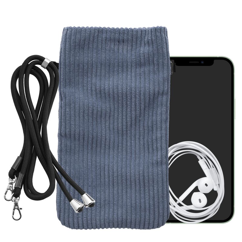 Laptop, Telefoane si Tablete - Telefoane mobile si accesorii - Accesorii Telefoane - Huse telefoane - Husa Kwmobile, inchidere magnetica, textil, nailon, albastru vintage - Infinity.ro