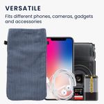 Laptop, Telefoane si Tablete - Telefoane mobile si accesorii - Accesorii Telefoane - Huse telefoane - Husa Kwmobile, inchidere magnetica, textil, nailon, albastru vintage - Infinity.ro