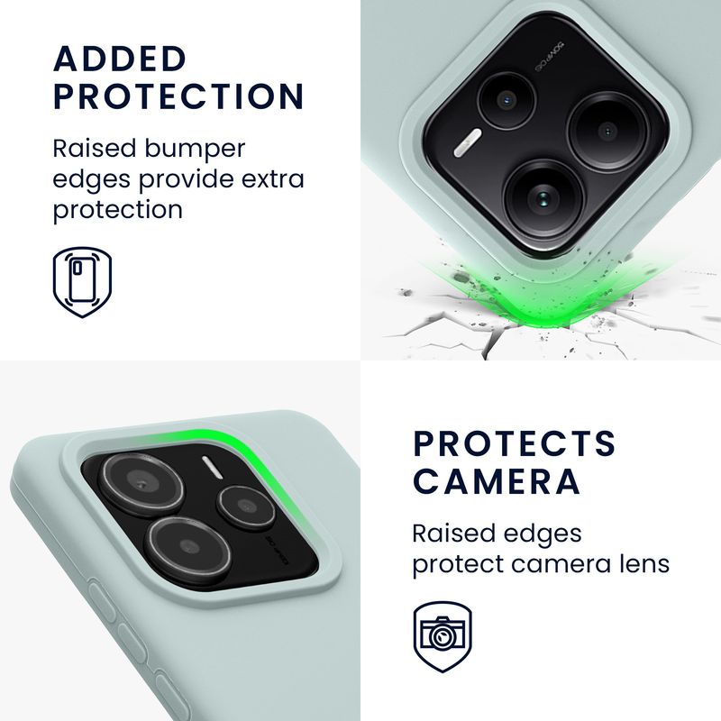 Laptop, Telefoane si Tablete - Telefoane mobile si accesorii - Accesorii Telefoane - Huse telefoane - Husa Kwmobile pentru Xiaomi Redmi Note 14 5G, incarcare wireless, silicon, verde - Infinity.ro