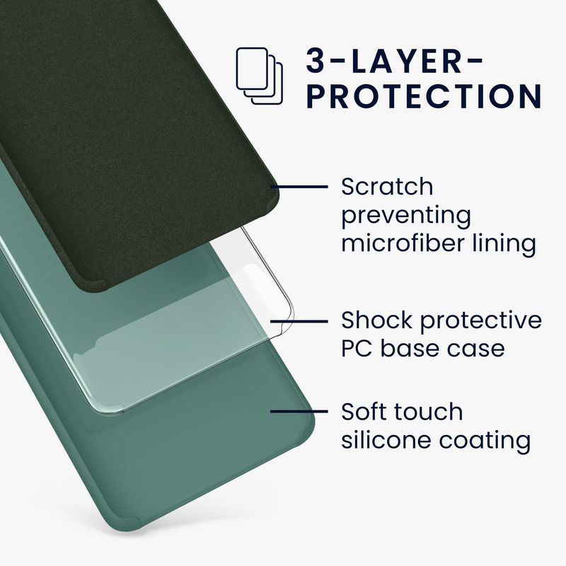 Laptop, Telefoane si Tablete - Telefoane mobile si accesorii - Accesorii Telefoane - Huse telefoane - Husa Kwmobile pentru Samsung Galaxy S10 Plus/S10+, incarcare wireless, anti-alunecare, silicon, verde - Infinity.ro