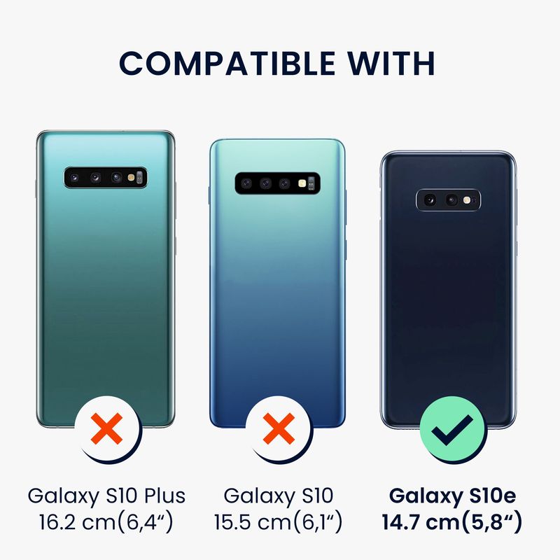 Laptop, Telefoane si Tablete - Telefoane mobile si accesorii - Accesorii Telefoane - Huse telefoane - Husa tip portofel Kwmobile pentru Samsung Galaxy S10e, inchidere magnetica, piele ecologica, negru - Infinity.ro