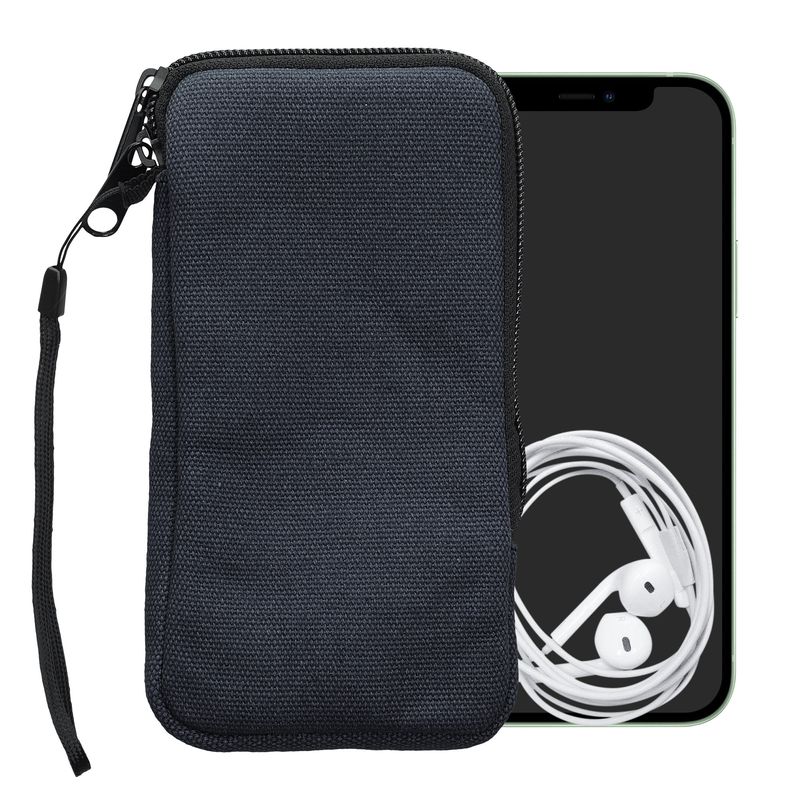 Laptop, Telefoane si Tablete - Telefoane mobile si accesorii - Accesorii Telefoane - Huse telefoane - Husa tip holster Kwmobile, protectie la praf, panza, microfibra, albastru - Infinity.ro
