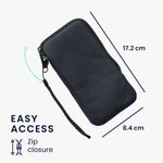 Laptop, Telefoane si Tablete - Telefoane mobile si accesorii - Accesorii Telefoane - Huse telefoane - Husa tip holster Kwmobile, protectie la praf, panza, microfibra, albastru - Infinity.ro