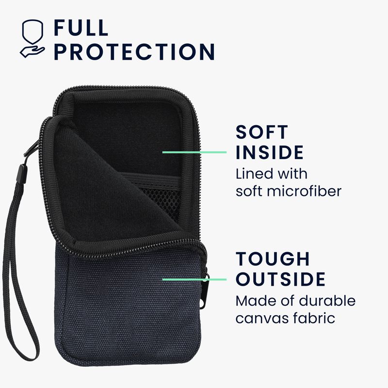 Laptop, Telefoane si Tablete - Telefoane mobile si accesorii - Accesorii Telefoane - Huse telefoane - Husa tip holster Kwmobile, protectie la praf, panza, microfibra, albastru - Infinity.ro