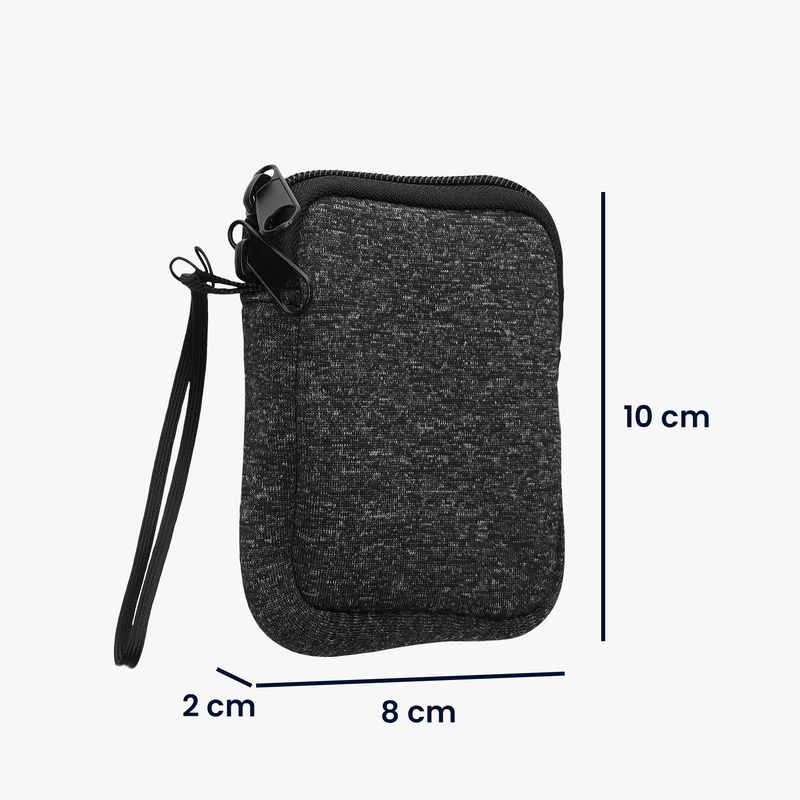 Laptop, Telefoane si Tablete - Telefoane mobile si accesorii - Accesorii Telefoane - Huse telefoane - Husa tip holster Kwmobile, inchidere cu fermoar, neopren, antracit - Infinity.ro