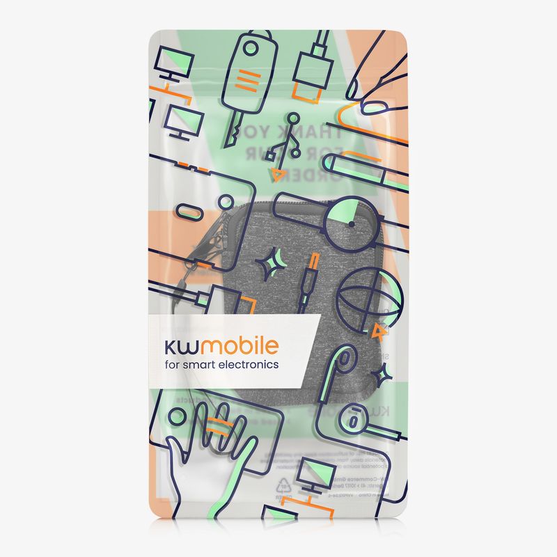 Laptop, Telefoane si Tablete - Telefoane mobile si accesorii - Accesorii Telefoane - Huse telefoane - Husa tip holster Kwmobile, inchidere cu fermoar, neopren, antracit - Infinity.ro
