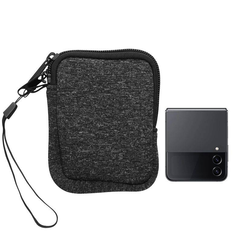Laptop, Telefoane si Tablete - Telefoane mobile si accesorii - Accesorii Telefoane - Huse telefoane - Husa tip holster Kwmobile, inchidere cu fermoar, neopren, antracit - Infinity.ro