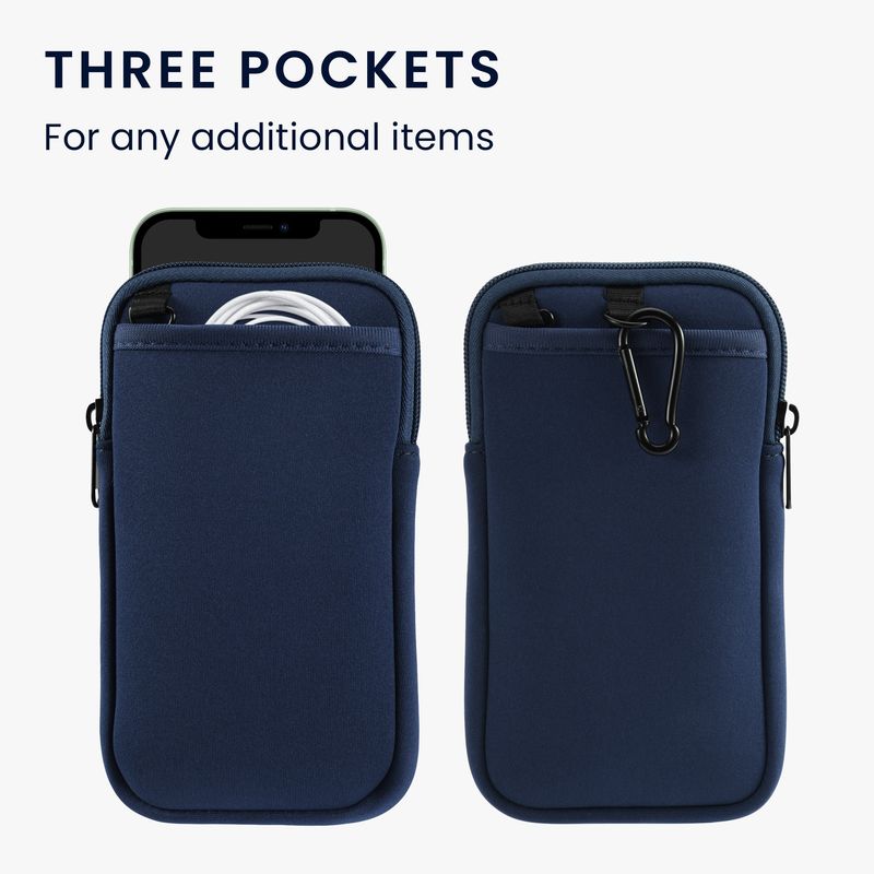Laptop, Telefoane si Tablete - Telefoane mobile si accesorii - Accesorii Telefoane - Huse telefoane - Husa Kwmobile, protectie la zgarieturi, prindere cu carabina, protectie la praf, neopren, albastru - Infinity.ro
