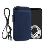 Laptop, Telefoane si Tablete - Telefoane mobile si accesorii - Accesorii Telefoane - Huse telefoane - Husa Kwmobile, protectie la zgarieturi, prindere cu carabina, protectie la praf, neopren, albastru - Infinity.ro
