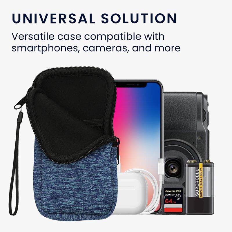 Laptop, Telefoane si Tablete - Telefoane mobile si accesorii - Accesorii Telefoane - Huse telefoane - Husa tip holster Kwmobile, anti-alunecare, protectie la zgarieturi, neopren, albastru - Infinity.ro
