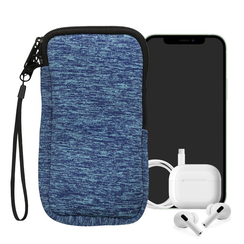 Laptop, Telefoane si Tablete - Telefoane mobile si accesorii - Accesorii Telefoane - Huse telefoane - Husa tip holster Kwmobile, anti-alunecare, protectie la zgarieturi, neopren, albastru - Infinity.ro