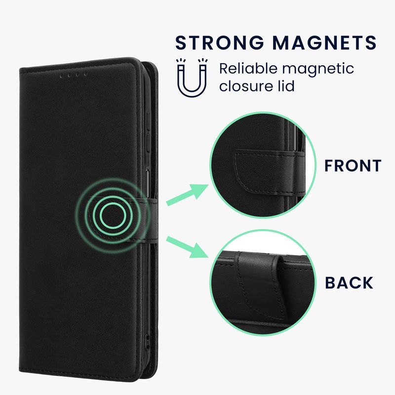 Laptop, Telefoane si Tablete - Telefoane mobile si accesorii - Accesorii Telefoane - Huse telefoane - Husa tip portofel Kwmobile pentru Samsung Galaxy Xcover6 Pro, inchidere magnetica, buzunar card, piele ecologica, negru - Infinity.ro