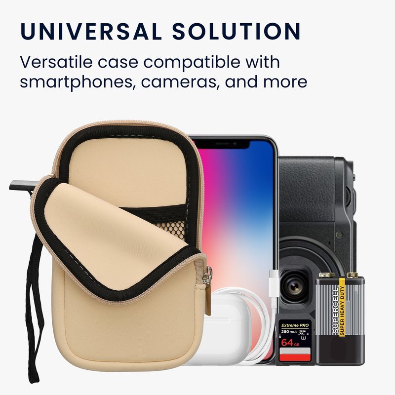 Laptop, Telefoane si Tablete - Telefoane mobile si accesorii - Accesorii Telefoane - Huse telefoane - Husa tip holster Kwmobile, anti-alunecare, protectie la zgarieturi, protectie la praf, neopren, bej - Infinity.ro