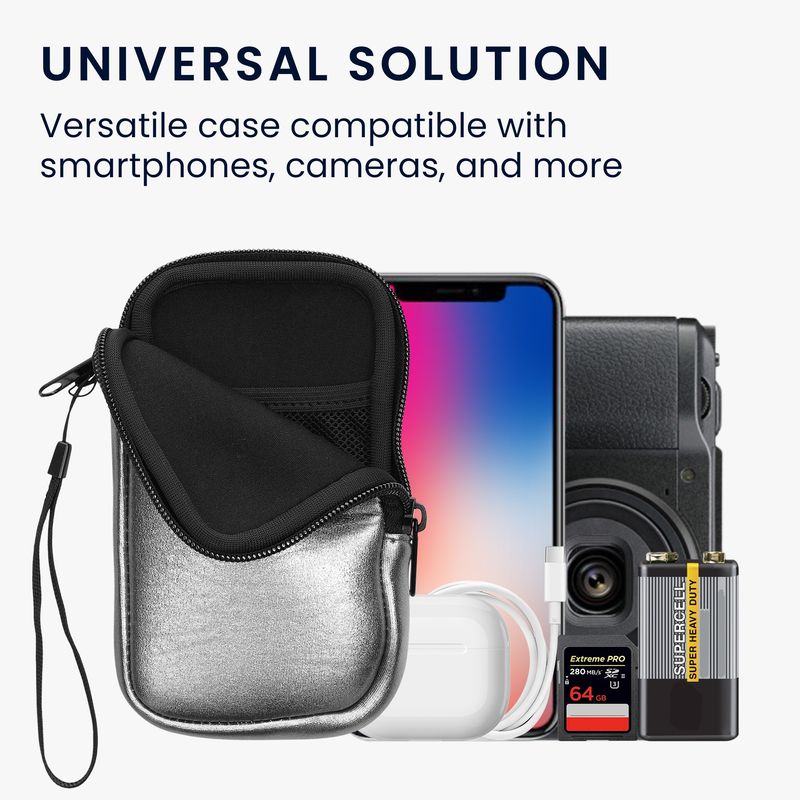 Laptop, Telefoane si Tablete - Telefoane mobile si accesorii - Accesorii Telefoane - Huse telefoane - Husa tip holster Kwmobile, anti-alunecare, protectie la zgarieturi, neopren, gri - Infinity.ro