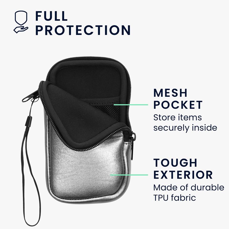 Laptop, Telefoane si Tablete - Telefoane mobile si accesorii - Accesorii Telefoane - Huse telefoane - Husa tip holster Kwmobile, anti-alunecare, protectie la zgarieturi, neopren, gri - Infinity.ro