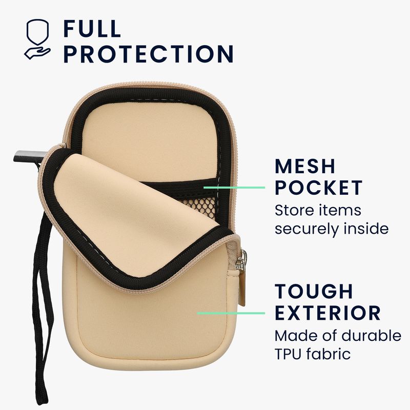 Laptop, Telefoane si Tablete - Telefoane mobile si accesorii - Accesorii Telefoane - Huse telefoane - Husa tip holster Kwmobile, anti-alunecare, protectie la zgarieturi, protectie la praf, neopren, bej - Infinity.ro