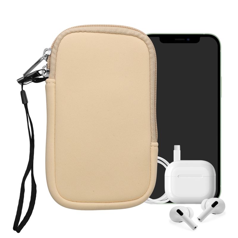 Laptop, Telefoane si Tablete - Telefoane mobile si accesorii - Accesorii Telefoane - Huse telefoane - Husa tip holster Kwmobile, anti-alunecare, protectie la zgarieturi, protectie la praf, neopren, bej - Infinity.ro