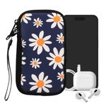 Laptop, Telefoane si Tablete - Telefoane mobile si accesorii - Accesorii Telefoane - Huse telefoane - Husa universala Kwmobile, protectie la socuri, protectie la zgarieturi, neopren, albastru, alb - Infinity.ro