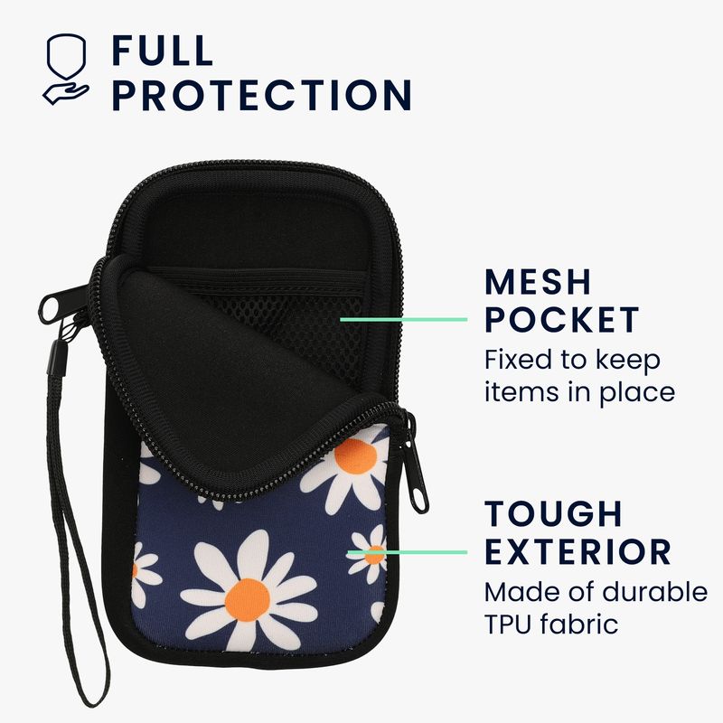 Laptop, Telefoane si Tablete - Telefoane mobile si accesorii - Accesorii Telefoane - Huse telefoane - Husa universala Kwmobile, protectie la socuri, protectie la zgarieturi, neopren, albastru, alb - Infinity.ro