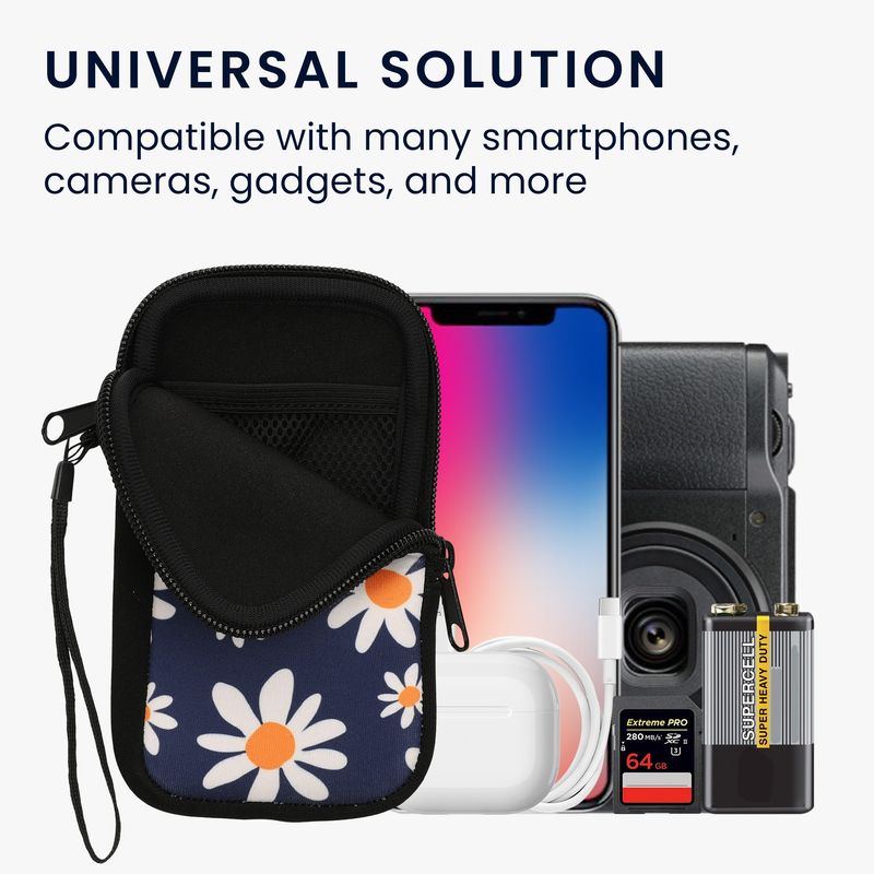 Laptop, Telefoane si Tablete - Telefoane mobile si accesorii - Accesorii Telefoane - Huse telefoane - Husa universala Kwmobile, protectie la socuri, protectie la zgarieturi, neopren, albastru, alb - Infinity.ro