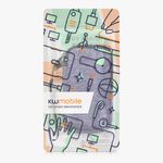Laptop, Telefoane si Tablete - Telefoane mobile si accesorii - Accesorii Telefoane - Huse telefoane - Husa tip holster Kwmobile, anti-alunecare, neopren, albastru, alb - Infinity.ro
