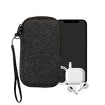 Laptop, Telefoane si Tablete - Telefoane mobile si accesorii - Accesorii Telefoane - Huse telefoane - Husa tip holster Kwmobile, anti-alunecare, protectie la zgarieturi, neopren, gri, alb - Infinity.ro