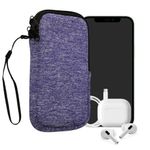 Laptop, Telefoane si Tablete - Telefoane mobile si accesorii - Accesorii Telefoane - Huse telefoane - Husa tip holster Kwmobile, anti-alunecare, neopren, albastru, alb - Infinity.ro