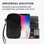 Laptop, Telefoane si Tablete - Telefoane mobile si accesorii - Accesorii Telefoane - Huse telefoane - Husa tip holster Kwmobile, anti-alunecare, protectie la zgarieturi, neopren, gri, alb - Infinity.ro