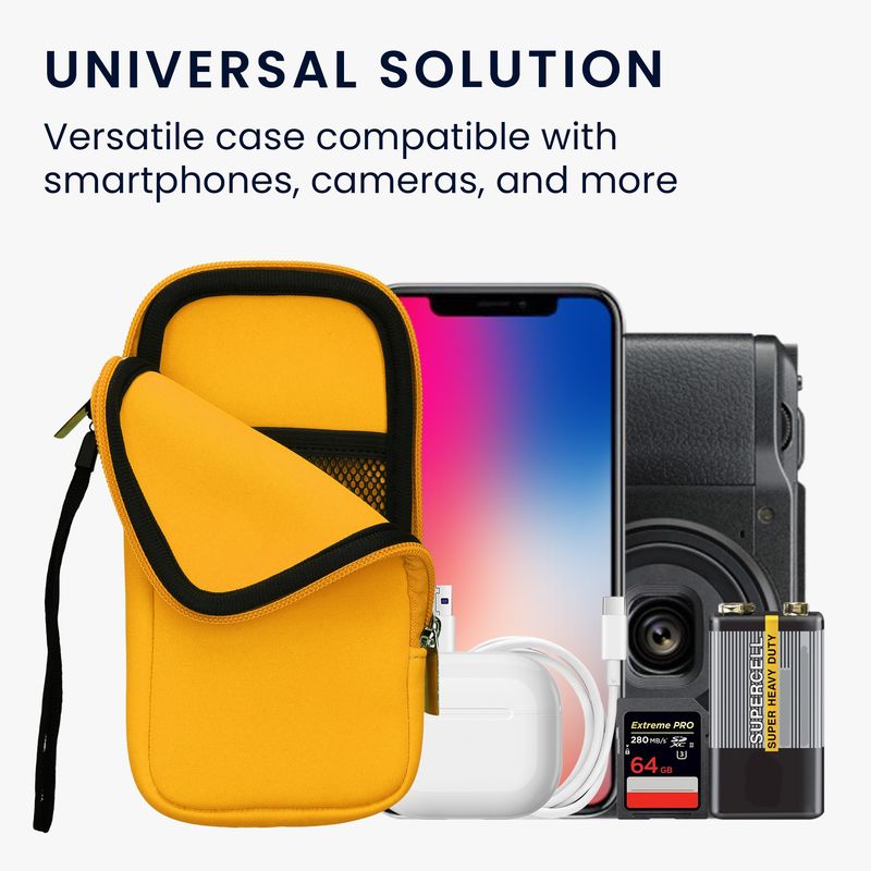 Laptop, Telefoane si Tablete - Telefoane mobile si accesorii - Accesorii Telefoane - Huse telefoane - Husa universala tip holster Kwmobile, anti-alunecare, protectie la zgarieturi, neopren, galben - Infinity.ro
