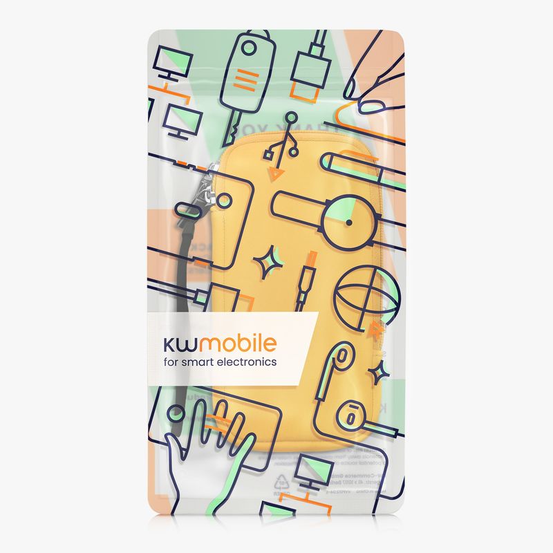 Laptop, Telefoane si Tablete - Telefoane mobile si accesorii - Accesorii Telefoane - Huse telefoane - Husa universala tip holster Kwmobile, anti-alunecare, protectie la zgarieturi, neopren, galben - Infinity.ro