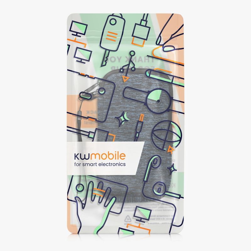 Laptop, Telefoane si Tablete - Telefoane mobile si accesorii - Accesorii Telefoane - Huse telefoane - Husa tip holster Kwmobile, anti-alunecare, neopren, albastru, negru - Infinity.ro