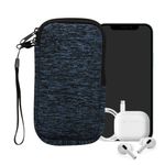 Laptop, Telefoane si Tablete - Telefoane mobile si accesorii - Accesorii Telefoane - Huse telefoane - Husa tip holster Kwmobile, anti-alunecare, neopren, albastru, negru - Infinity.ro