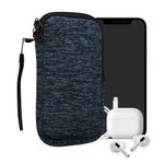 Laptop, Telefoane si Tablete - Telefoane mobile si accesorii - Accesorii Telefoane - Huse telefoane - Husa tip holster Kwmobile, anti-alunecare, neopren, albastru, negru - Infinity.ro