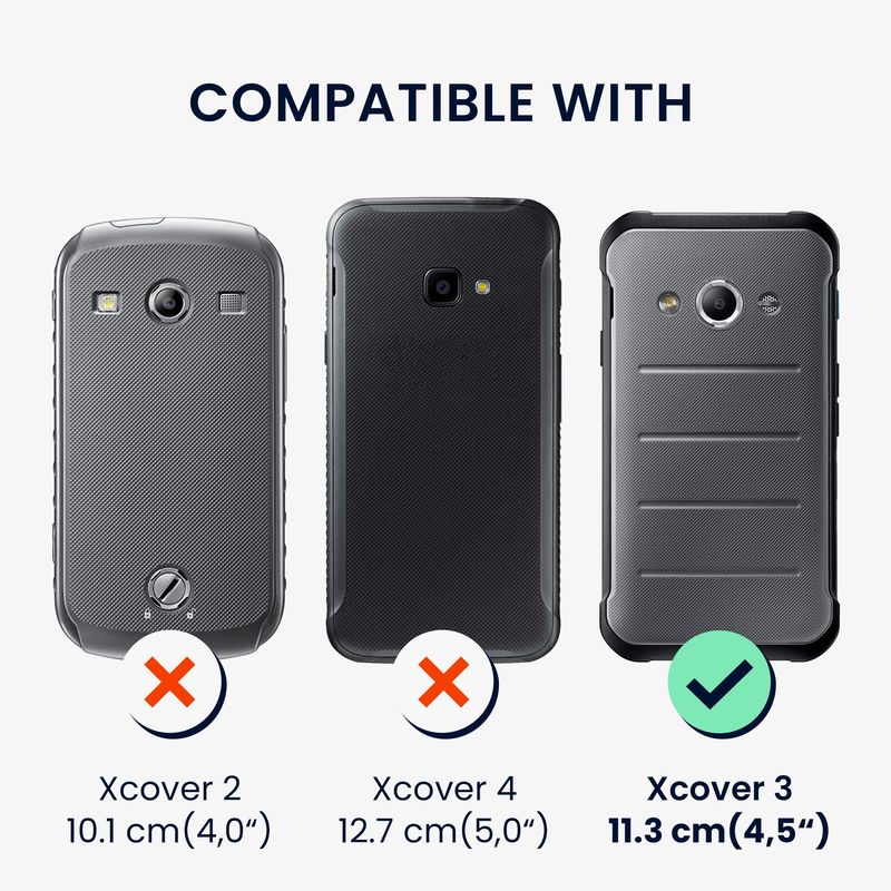 Laptop, Telefoane si Tablete - Telefoane mobile si accesorii - Accesorii Telefoane - Huse telefoane - Husa tip portofel Kwmobile pentru Samsung Galaxy Xcover 3, inchidere magnetica, buzunar card, piele ecologica, negru - Infinity.ro
