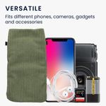 Laptop, Telefoane si Tablete - Telefoane mobile si accesorii - Accesorii Telefoane - Huse telefoane - Husa Kwmobile, inchidere magnetica, protectie la praf, textil, nailon, verde - Infinity.ro