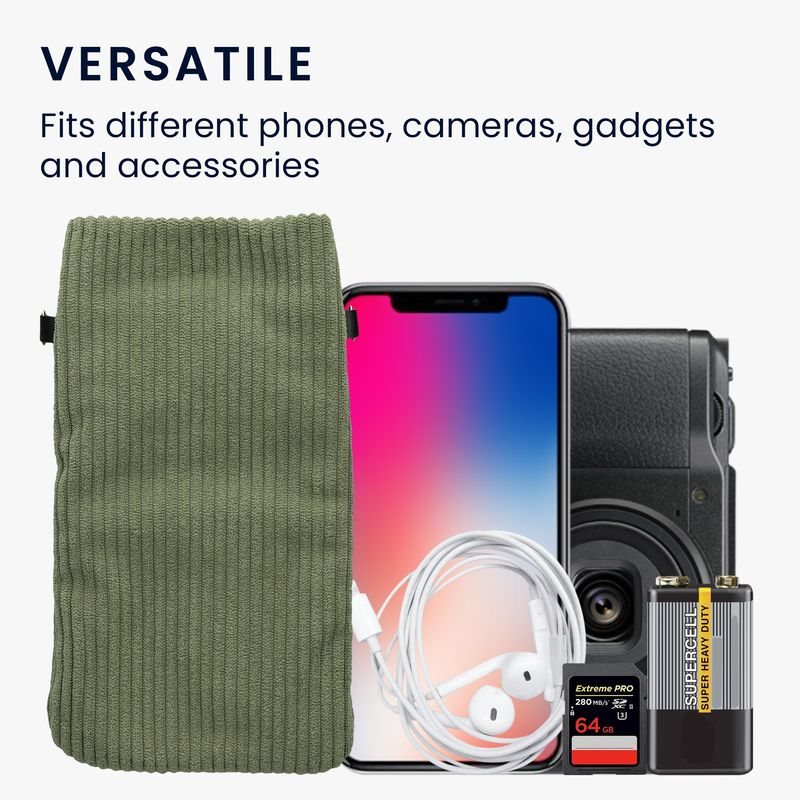Laptop, Telefoane si Tablete - Telefoane mobile si accesorii - Accesorii Telefoane - Huse telefoane - Husa Kwmobile, inchidere magnetica, protectie la praf, textil, nailon, verde - Infinity.ro