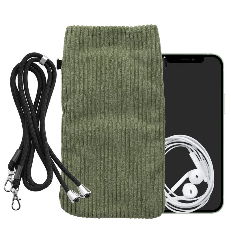 Laptop, Telefoane si Tablete - Telefoane mobile si accesorii - Accesorii Telefoane - Huse telefoane - Husa Kwmobile, inchidere magnetica, protectie la praf, textil, nailon, verde - Infinity.ro