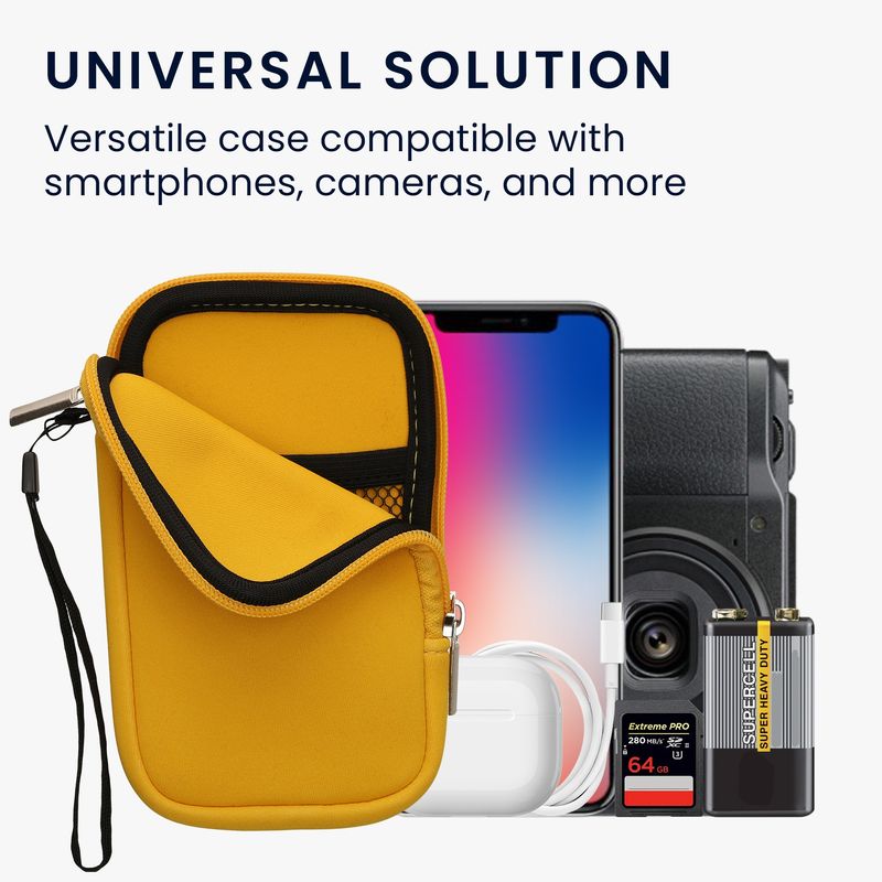 Laptop, Telefoane si Tablete - Telefoane mobile si accesorii - Accesorii Telefoane - Huse telefoane - Husa tip holster Kwmobile, protectie la zgarieturi, neopren, galben - Infinity.ro