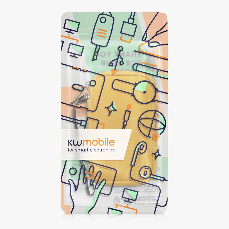Laptop, Telefoane si Tablete - Telefoane mobile si accesorii - Accesorii Telefoane - Huse telefoane - Husa tip holster Kwmobile, protectie la zgarieturi, neopren, galben - Infinity.ro