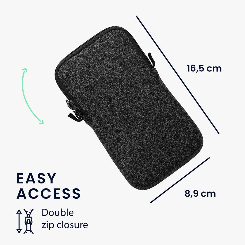 Laptop, Telefoane si Tablete - Telefoane mobile si accesorii - Accesorii Telefoane - Huse telefoane - Husa Kwmobile, protectie la zgarieturi, protectie la praf, neopren, gri, alb - Infinity.ro